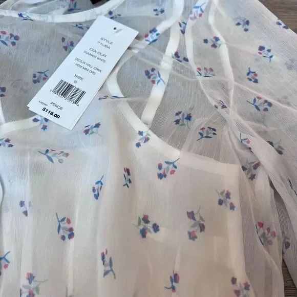 French‎ Connection Women's Summer White Cecilia Hallie Mini Dress Small NWT - Picture 10 of 14